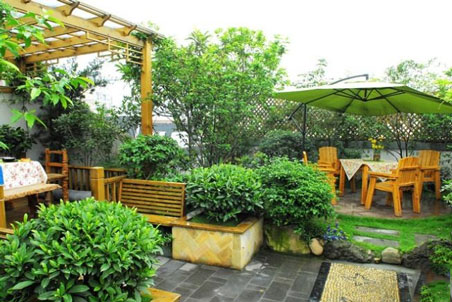 屋頂花園設(shè)計實(shí)景圖1